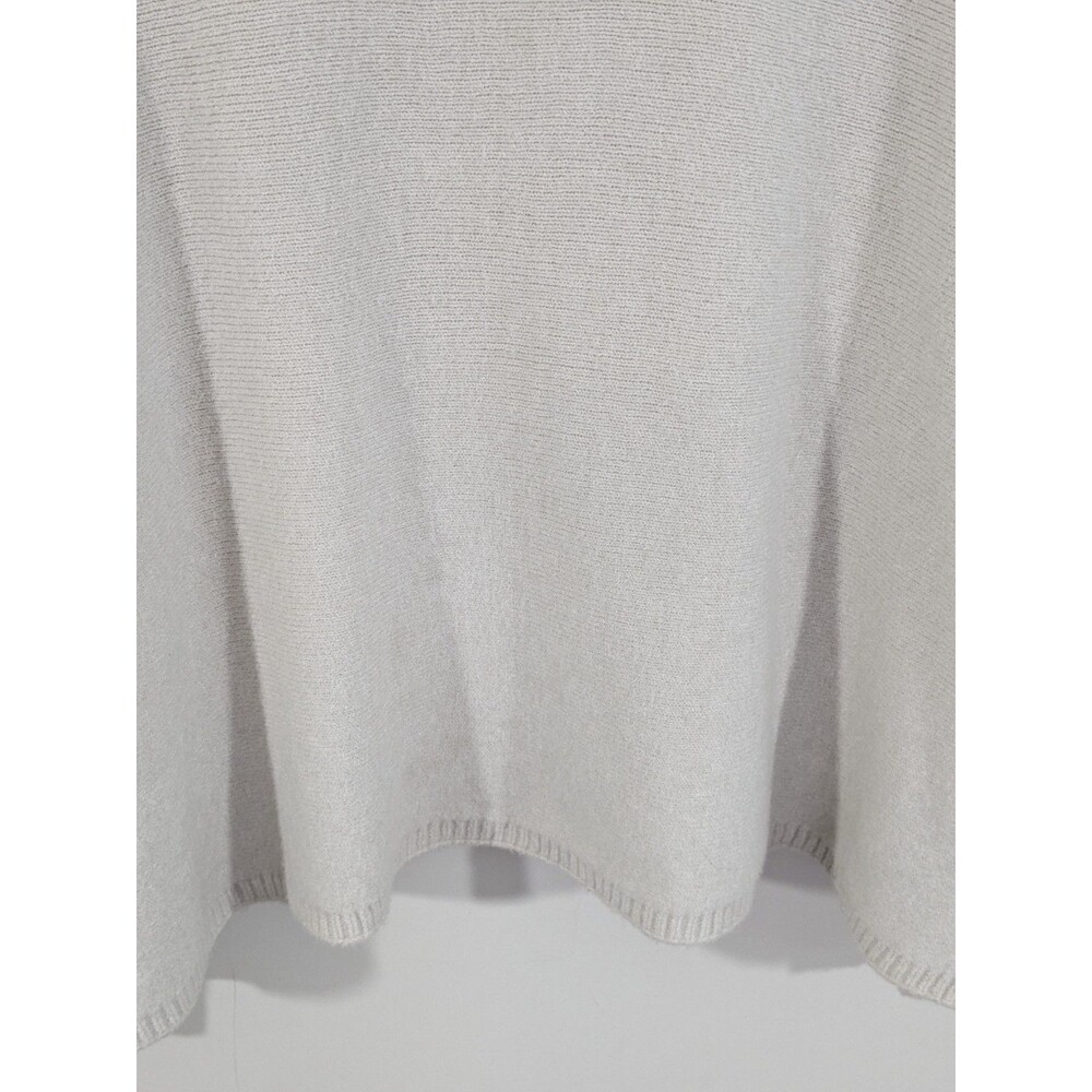 Jaki London One Size Ivory Dolman Sleeve Relaxed Fit Ribbed Sweater Quiet Luxury - Picture 6 of 8